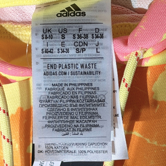 NWT adidas x FARM RIO 3-Stripes Hoodie Pearl Citrine (HS1196) SIZE SMALL Rare - Picture 6 of 8